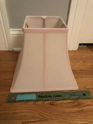 Pottery Barn Kids Lampshade Pink 11 Inch Square Bell Rare