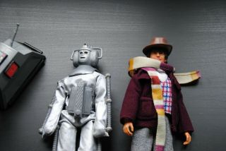 MEGO DR WHO TOM BAKER,  K9,  CYBERMAN FIGURES VERY RARE AND HTF FIGURES 2