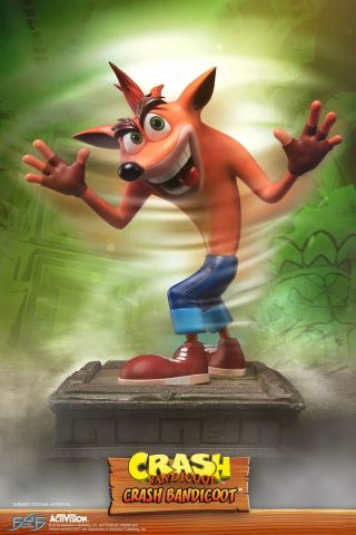 Crash Bandicoot Statue By First 4 Figures 16 - Inch Resin W/ Interchangeable Eyes