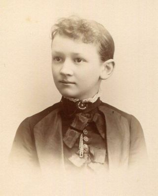 Antique Cabinet Photo Young Victorian Girl Id 