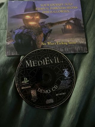 Medievil Demo (sony Playstation 1,  1998) Ps1 Very Rare - Complete