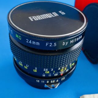 Formula 5 Lens By Mitake Rare 24mm F2.  5 Mc With 3x Teleconverter For Nikon Japan