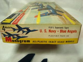 Vintage & Rare Monogram 1958 kit U.  S.  NAVY BLUE ANGELS Team with unique stand 2