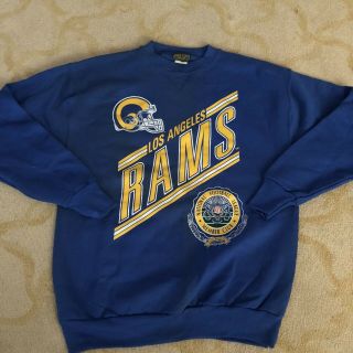 Rare Vintage 90’s La Los Angeles Rams Nfl Crewneck Sweatshirt Made In Usa