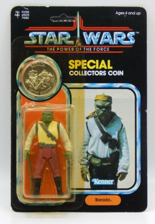 1985 Vintage Barada Kenner Star Wars Moc Action Figure 92 Back Last 17 Potf Coin