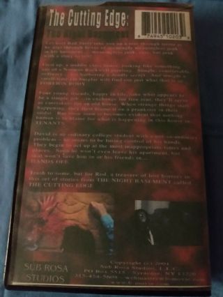 The Cutting Edge: The Night Basement Rare VHS Sub Rosa SOV Horror 2