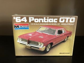 Monogram 64 Pontiac Gto 1/24 Model Kit 2714 Factory 1985 Issue