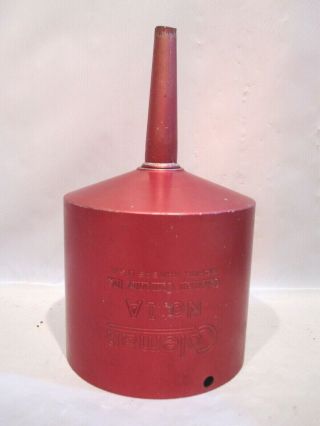 Vintage Rare Large Size Coleman Fuel Funnel No 1a Red Aluminum