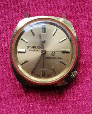 Vintage Starlon De Luxe Gents Watch Antimagnetic A/f Not