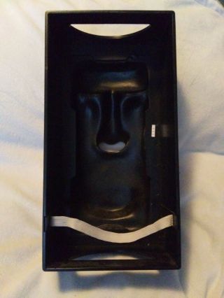 Easter Island TIKI Head Tissue Box Cover Kleenex Holder Dispenser Green Face 2