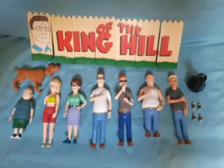 Rare King Of The Hill 7 Figure Complete Set Toycom Hank Boomhauer Bill Dale