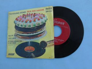 The Rolling Stones Rare Mexican Ep Let It Bleed Deja Que Sangre Same Art Than Lp