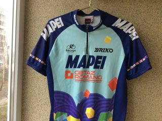 Briko Mapei Cycling Shirt XL Jersey 1996 Camiseta Very Rare Rominger 3
