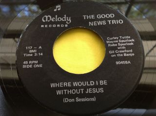 Rare Ohio Bluegrass Gospel 45 : The Good News Trio What Would The Profit Be