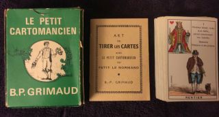 Rare Vintage French Divination Cards Grimaud Petit Cartomancien Like Lenormand