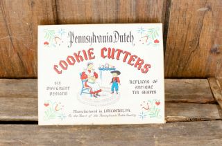 Antique Primitive Pennsylvania Dutch Metal Tin Cookie Cutters