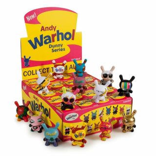 Kidrobot Andy Warhol Series 1 Full Case Of 20 Blind Boxed Dunny 3 " Mini Figures