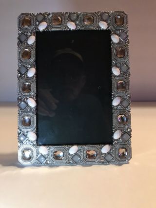 4x6 " Antique Vintage Style Jeweled Picture Frame But Stunning