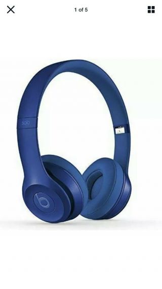 Beats By Dr.  Dre Solo2 Wired On - Ear Headphone Rare Royal Edition Blue Sapphire