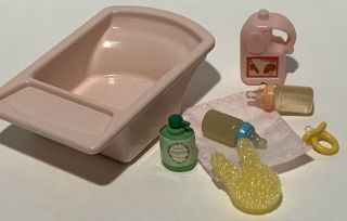 Calico Critters Sylvanian Families Baby Accessories Bathtub Bottles Pacifier,