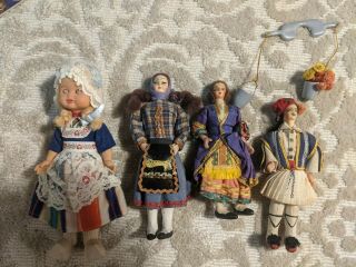 Vintage Dolls 4 Total,  Very Old,  Rare.  Clothing And Stored Over 50 Yrs.