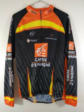 Caisse Depargne Nalini Uci Rare Long Sleeve Full Zip Cycling Jersey (xxl)
