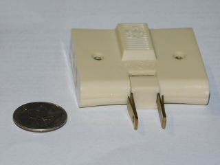 Vintage Art Deco Ge Prong Triple 3 Outlet Plug Adapter 125v Folds Travel 3