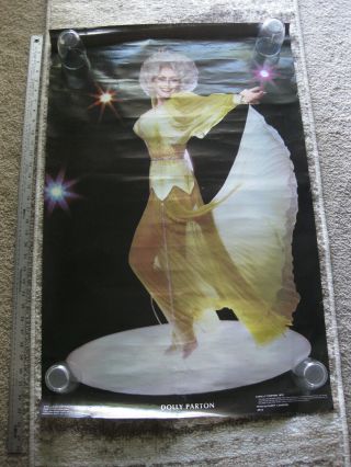 Vintage Dolly Parton Sheer Gown Poster 34x22 Rare 1978 513 By Harry Langdon