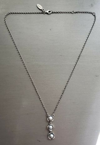 Authentic Pandora Rose Pearl Pendant Necklace (S 925 ALE) RARE 2