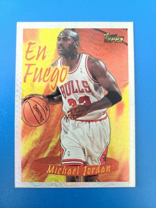 1996 - 97 Topps En Fuego Michael Jordan Rare Chicago Bulls Season 