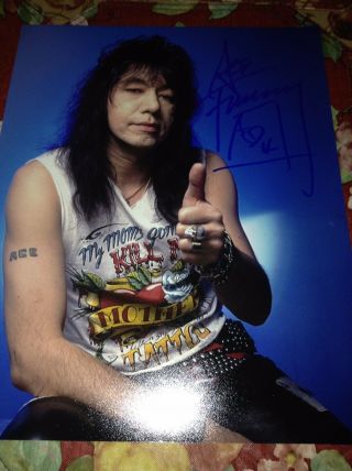 Kiss Ace Frehley Signed 11x14 Photo Spaceman Autograph Love Gun Destroyer Rare