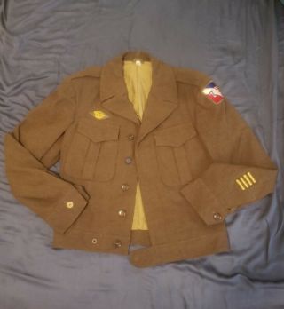 Wwii Ww2 - 1944 - Us Army Rare " Ike Jacket " W/patches - 36r - Field Jacket