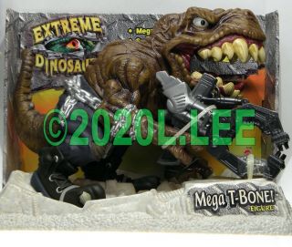 Mattel Toys Street Sharks Extreme Dinosaurs Mib Mega T - Bone Moc C - 9 Very Rare