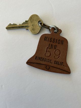 Mission Inn Riverside California Key Fob And Key Rare Antique Vintage