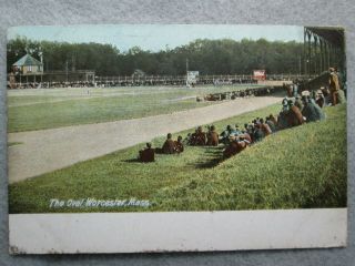 Antique Baseball Game At The Oval,  Worcester,  Massachusetts Udb Postcard