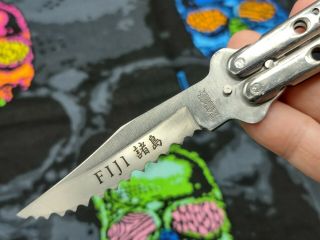 Rare Vintage Retro " Fiji " Valor Miami Folding Pocket Knife Stainless Japan