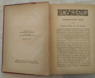 1893 Antique Book Mosses From An Old Manse By Nathaniel Hawthorne Salem Edition 2
