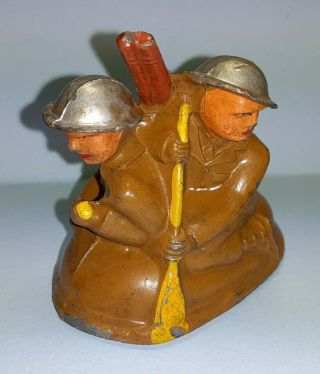 Rare Two Soldiers On A Raft.  Barclay Manoil Lead Figure