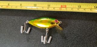 Vintage Bomber Speed Shad Fishing Lure Green/gold