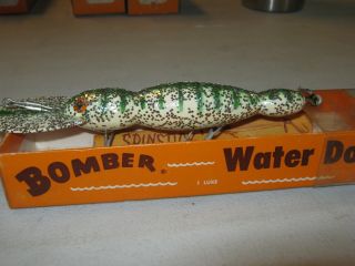 Vintage BOMBER Fishing Lure with Papers Waterdog 1715 3