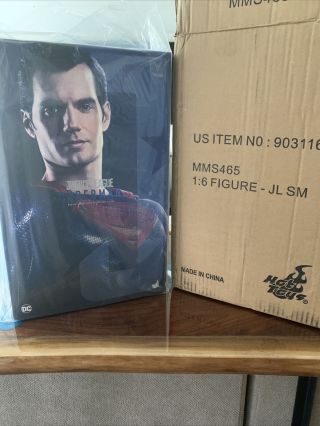 Hot Toys Dc Justice League Superman 12 " Figure 1/6 Scale Henry Cavill Mms465