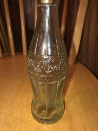 Rare Coca Cola 6 Oz Bottle November 16,  1915 Sandusky Ohio Great Conditio