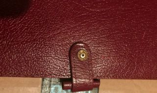 FILOFAX DESKFAX DX1 CLF 7/8 RARE VINTAGE BURGUNDY REAL CALF LEATHER MADE IN UK 3