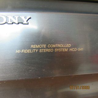 RARE SONY HCD - 541 STEREO SYSTEM WITH ALL CORDS Check Power Cord 2