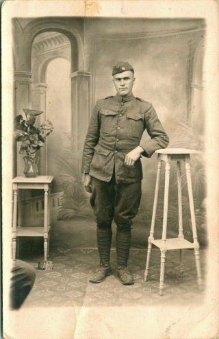 Antique Wwi Rppc Postcard Zeeland N.  D.  Soldier John Beck Brother In Law