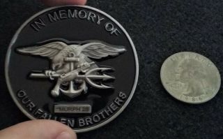 RARE Medal of Honor Murphy US Navy SEAL MoH NSW SOCOM SDVT - 1 USN Challenge Coin 2