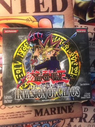 Yugioh Invasion Of Chaos 1st Edition Empty Booster Box Lp Rare