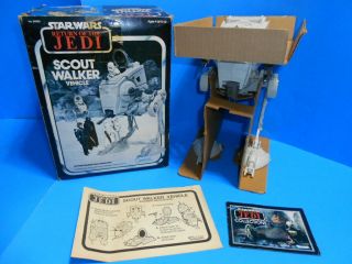 Star Wars Vintage 1982 Kenner Rotj Scout Walker Vehicle 1st Release Box Rare