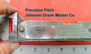 Precision Pitch Gauge Johnson Grade Master Sliding Grade Level Very Rare 2