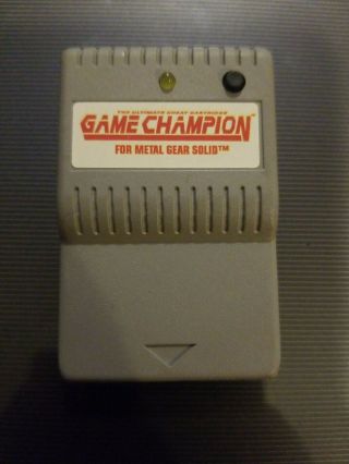Game Champion Metal Gear Solid Cheat Cartridge For Playstation 1 Ps1 Rare